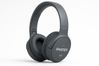 FASTER S4 HD Solo Wireless Stereo Headphones - Unveiling Unrivaled Sound, Comfort, and Connectivity grey color ho