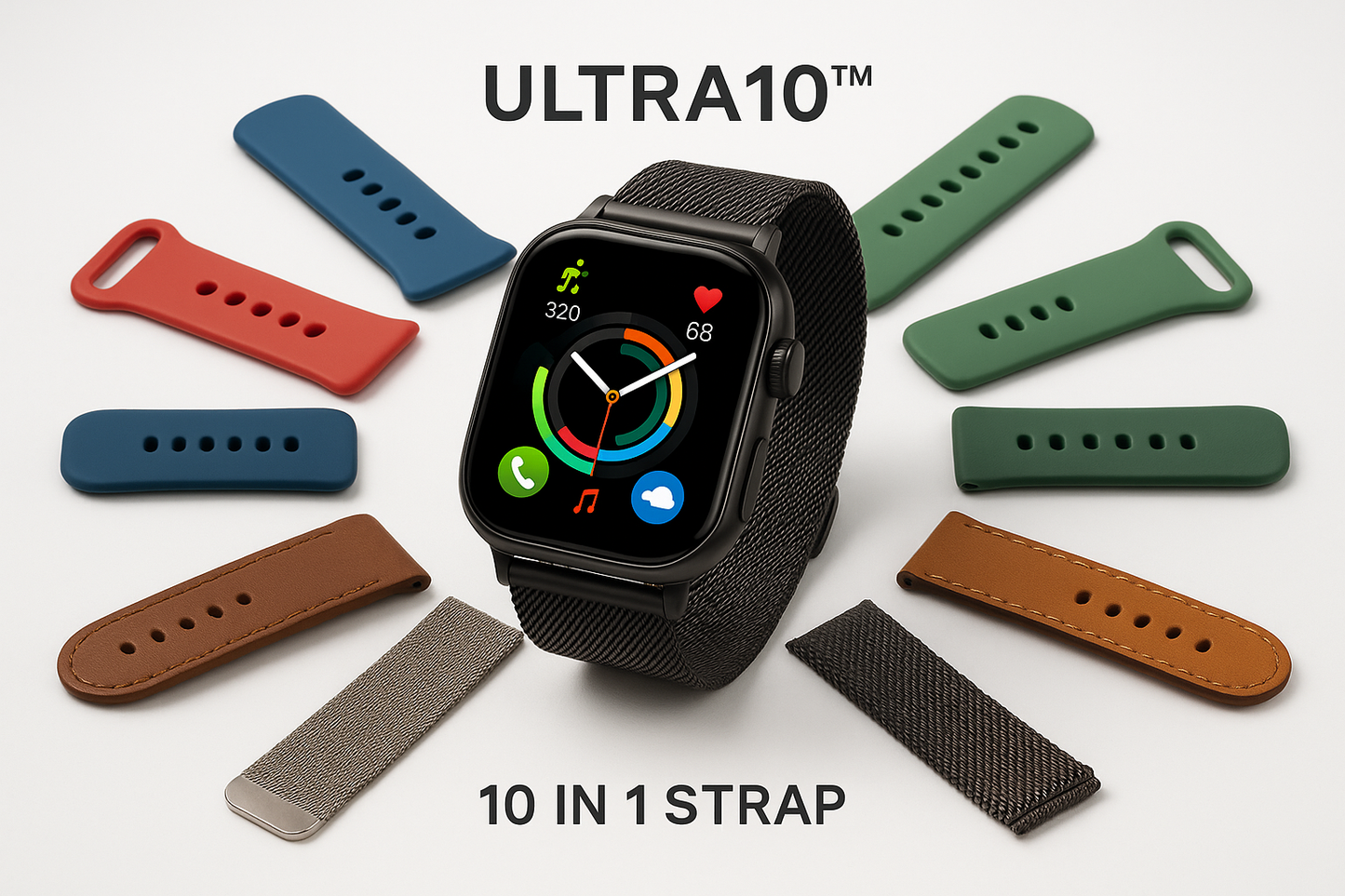 ULTRA10™ 10 in 1 Strap Smart Watch
